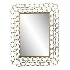 MACABANE Miroir Rectangulaire Métal Doré - TALYA