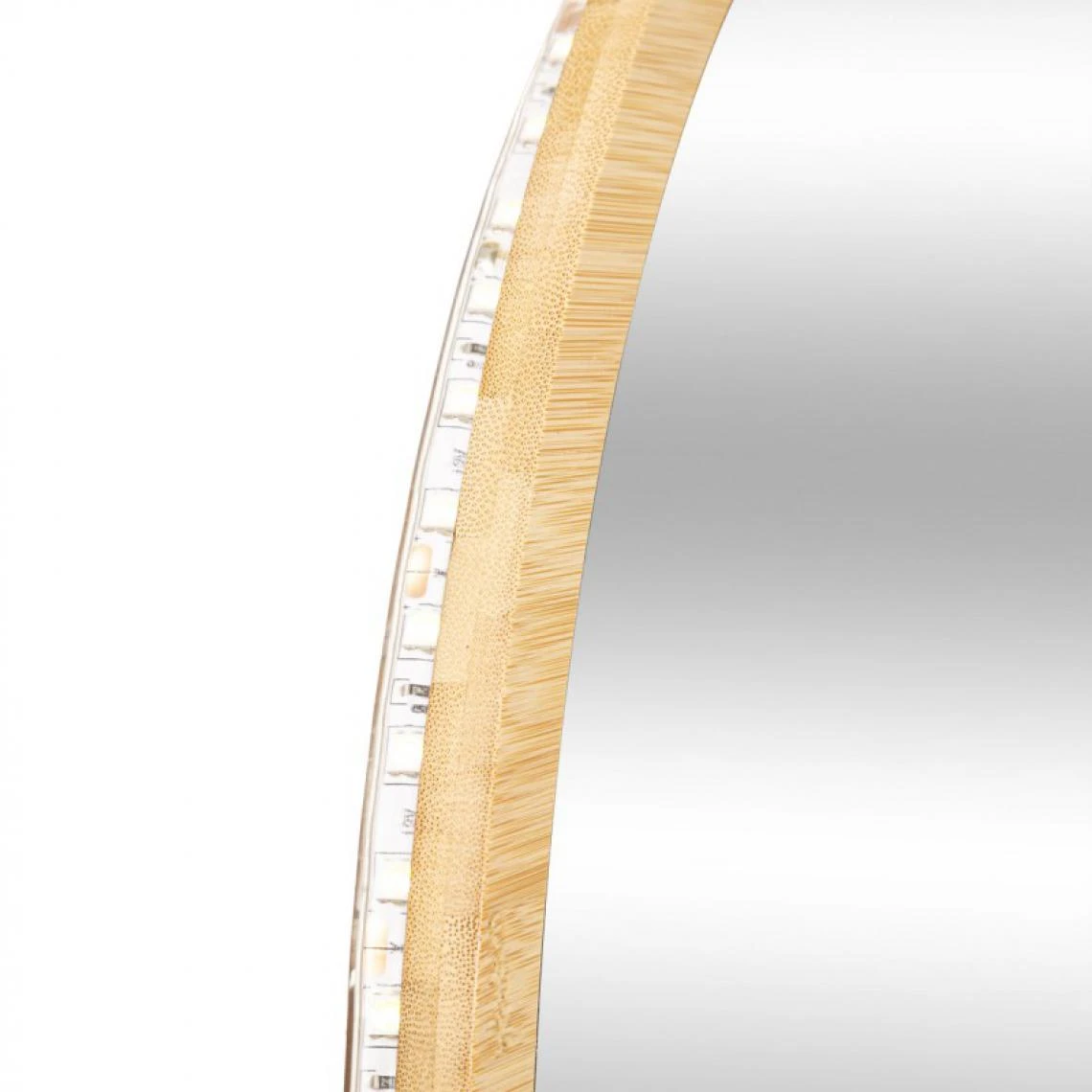 SANS MARQUE Miroir Rond D57 Bambou LED 5Five - Naturel Clair 4 SANS MARQUE Miroir Rond D57 Bambou LED 5Five - Naturel Clair – Image 2
