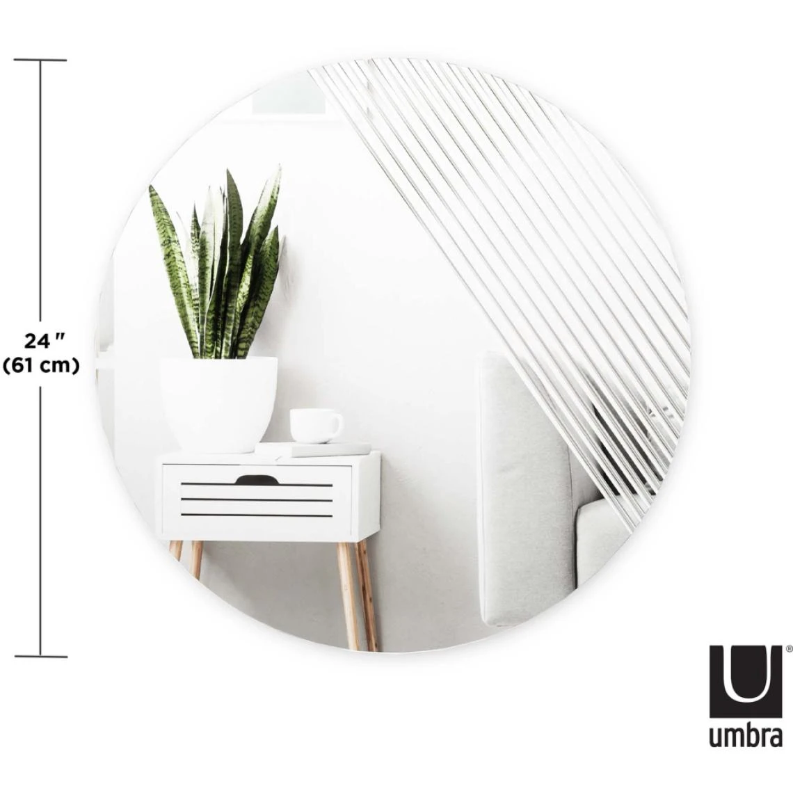 Umbra Miroir Rond Effet Strié 61 Cm Ridge. 5 Umbra Miroir Rond Effet Strié 61 Cm Ridge. – Image 3