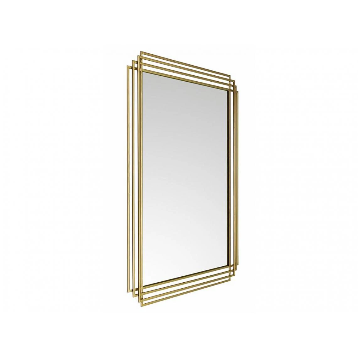 Vente-unique Miroir Art Déco En Métal SAMBA - L.80 X H. 110 Cm - Doré 5 Vente-unique Miroir Art Déco En Métal SAMBA - L.80 X H. 110 Cm - Doré – Image 3