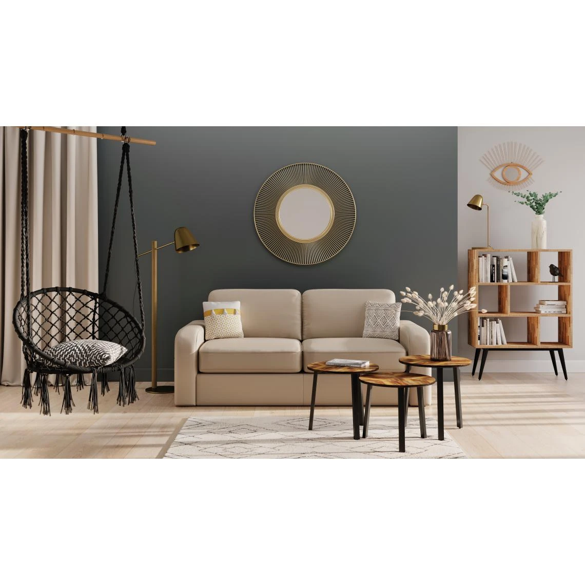 Kare Design Miroir Soleil Doré D93cm LIGHT 4 Kare Design Miroir Soleil Doré D93cm LIGHT – Image 2