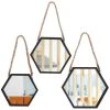 Other Miroir Sur Chaîne, Miroir Mural Hexagonal Dans Un Cadre Noir, Lot De ... 1 Other Miroir Sur Chaîne, Miroir Mural Hexagonal Dans Un Cadre Noir, Lot De ... -magasin Vente-unique miroir sur chaine miroir mural hexagonal dans un cadre noir lot de 3 13798306 38150654 1140x1140