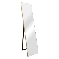 Miroir Sur Pied Barletta Psyché Inclinable 150 X 35 Cm Doré [en.casa...