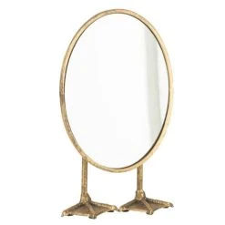 Paris Prix Miroir Sur Pied Déco Pattes De Canard 36cm Or