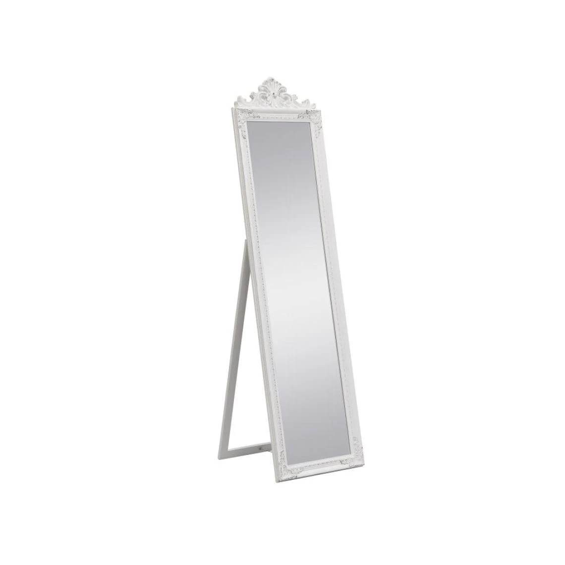 Vente-unique Miroir Sur Pied Avec Moulures En Bois D'eucalyptus- H.170 Cm - Blanc E... 4 Vente-unique Miroir Sur Pied Avec Moulures En Bois D'eucalyptus- H.170 Cm - Blanc E... – Image 2