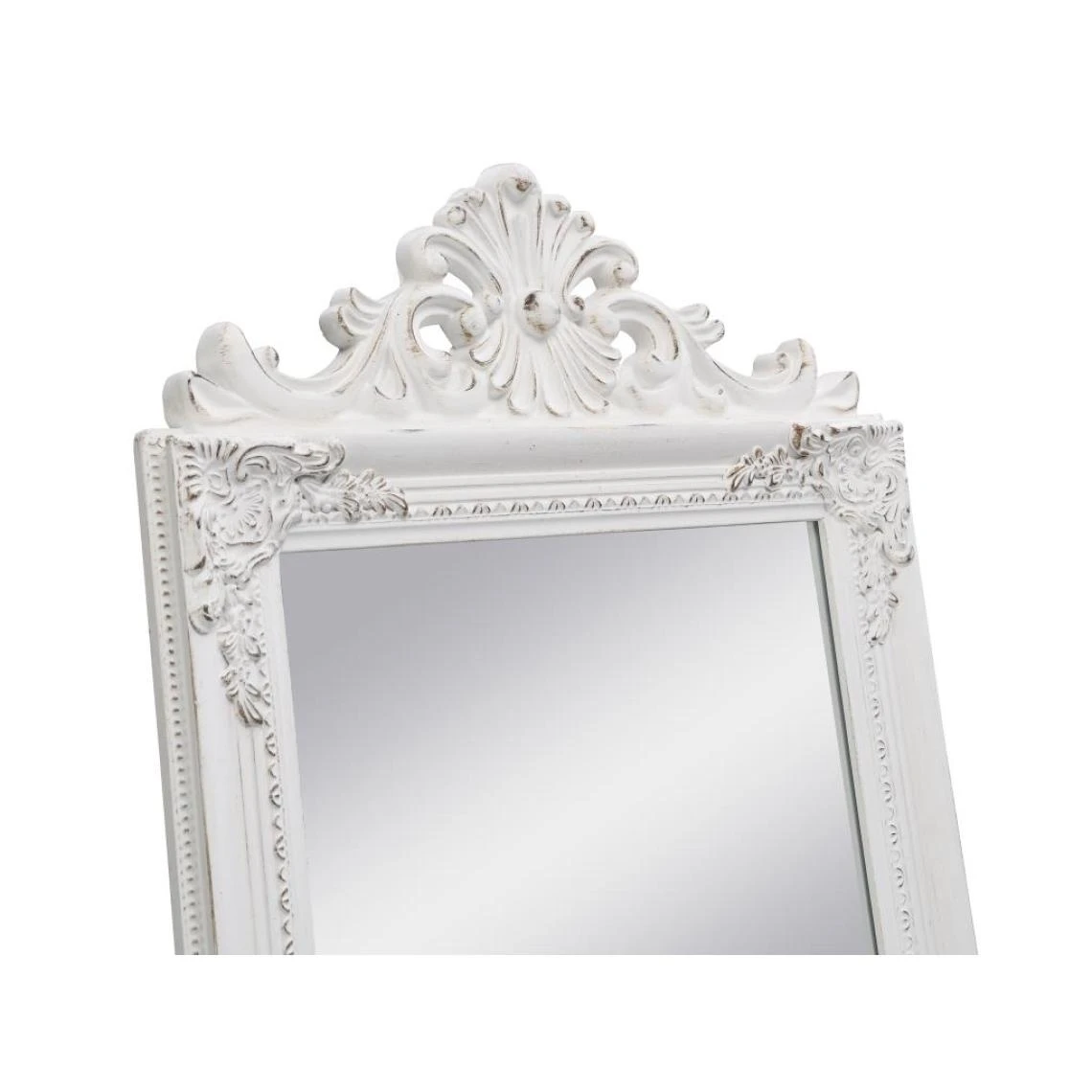 Vente-unique Miroir Sur Pied Avec Moulures En Bois D'eucalyptus- H.170 Cm - Blanc E... 5 Vente-unique Miroir Sur Pied Avec Moulures En Bois D'eucalyptus- H.170 Cm - Blanc E... – Image 3
