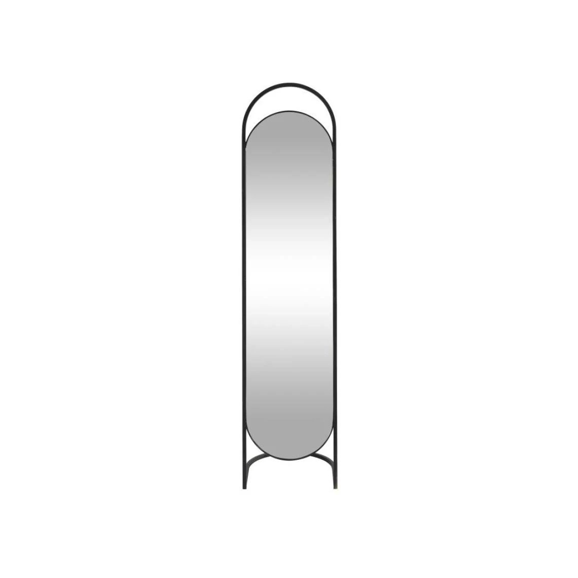 Vente-unique Miroir Sur Pied En Métal - L.41 X H. 171 Cm - Noir - ZINEB 6 Vente-unique Miroir Sur Pied En Métal - L.41 X H. 171 Cm - Noir - ZINEB – Image 4