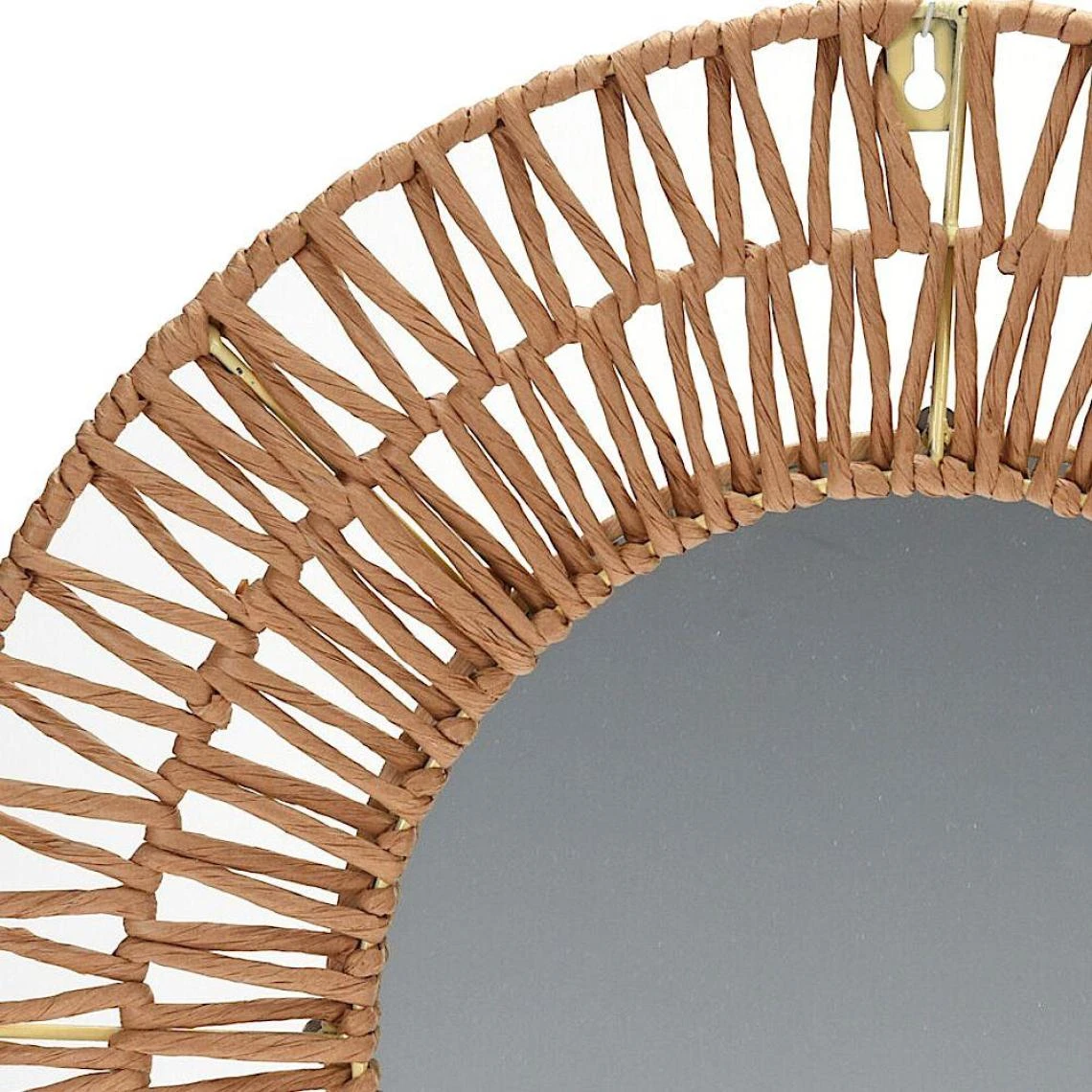 Other Miroir Tissé Dans Un Cadre En Papier Gris, Bohème Rond 45 Cm 5 Other Miroir Tissé Dans Un Cadre En Papier Gris, Bohème Rond 45 Cm – Image 3