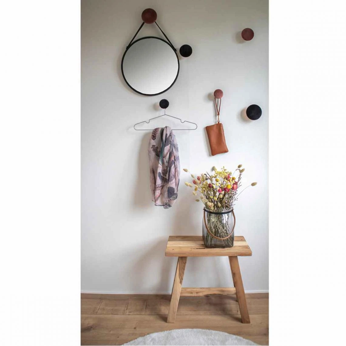 HOUSE NORDIC Miroir TRAPANI - Cadre En Acier Noir Et Sangle 4 HOUSE NORDIC Miroir TRAPANI - Cadre En Acier Noir Et Sangle – Image 2