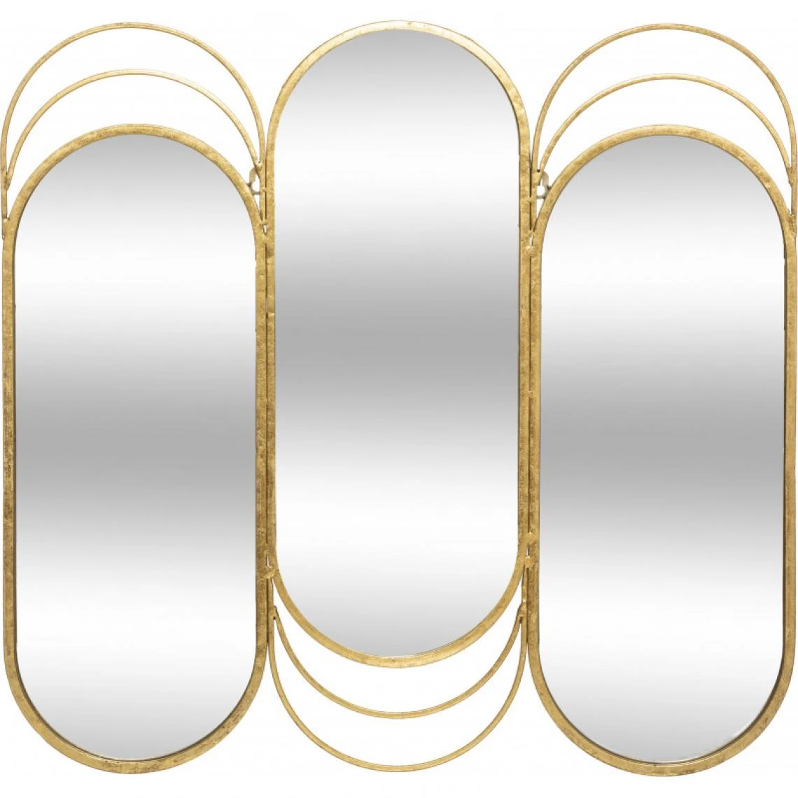 Atmosphera, Createur D'Interieur Miroir Triptyque "Edi" Doré, Métal 72 X 69 Cm Atmosphera 4 Atmosphera, Createur D'Interieur Miroir Triptyque "Edi" Doré, Métal 72 X 69 Cm Atmosphera – Image 2
