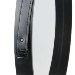 TOILINUX Miron Rond à Suspendre Avec Une Anse - Diam. 50 Cm. - Noir -magasin Vente-unique miron rond a suspendre avec une anse diam 50 cm noir 13620504 37469412 1140x1140