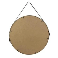 TOILINUX Miron Rond à Suspendre Avec Une Anse - Diam. 50 Cm. - Noir -magasin Vente-unique miron rond a suspendre avec une anse diam 50 cm noir 13620504 37469414 1140x1140