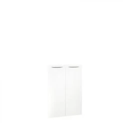 BUT Option 2 Portes Basses MEZZO Blanc Laqué / 105 Cm