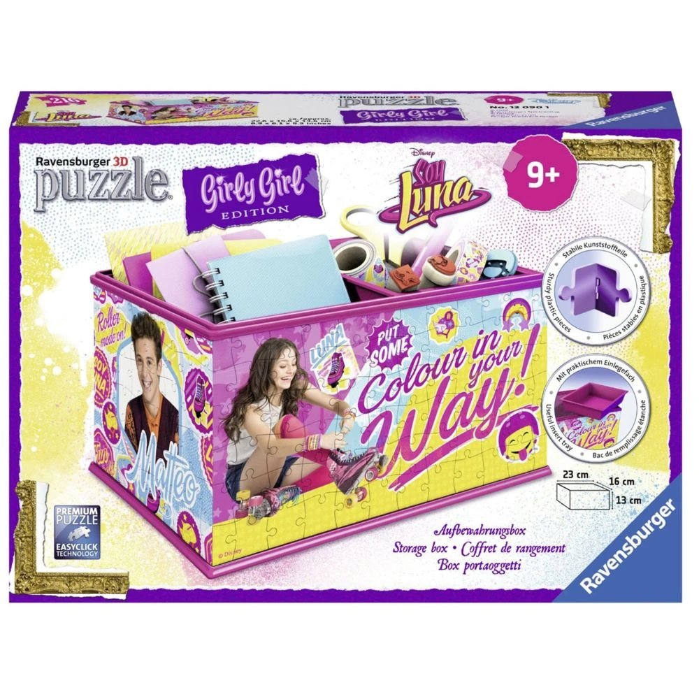 Ravensburger Boîte De Rangement Puzzle 216 Pièces : Soy Luna Girly Girl 3 Ravensburger Boîte De Rangement Puzzle 216 Pièces : Soy Luna Girly Girl