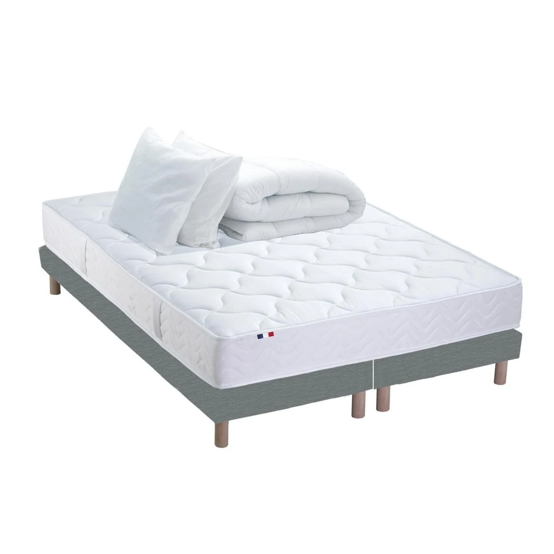 Idliterie Pack ASTRE Ensemble Matelas Ressorts + Sommier + Couette + Oreillers -... 3 Idliterie Pack ASTRE Ensemble Matelas Ressorts + Sommier + Couette + Oreillers -...