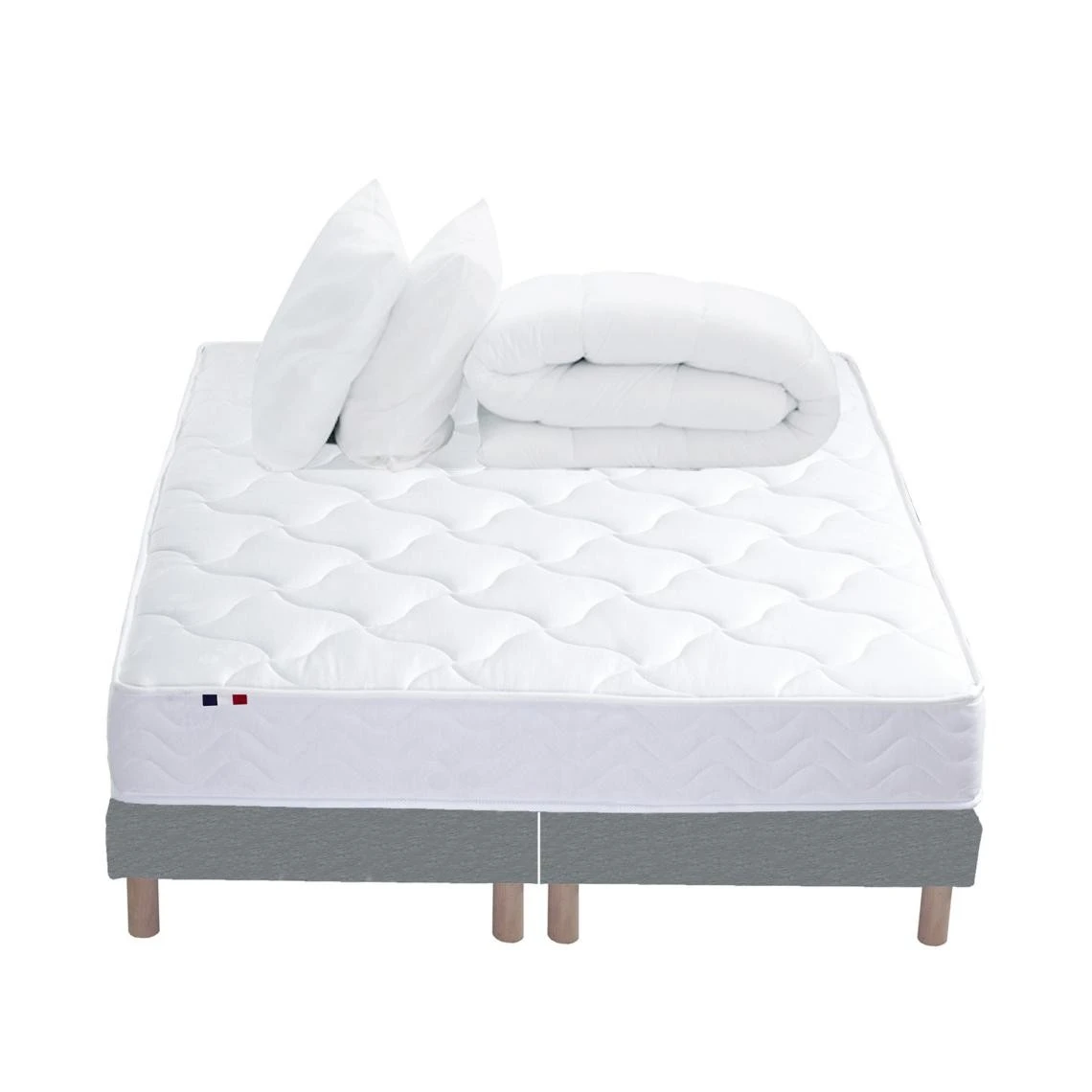 Idliterie Pack ASTRE Ensemble Matelas Ressorts + Sommier + Couette + Oreillers -... 5 Idliterie Pack ASTRE Ensemble Matelas Ressorts + Sommier + Couette + Oreillers -... – Image 3