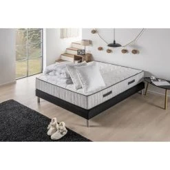 Deko Dream Pack Prêt à Dormir - Matelas + Sommier 160 X 200 Cm + Couette + 2 Or...