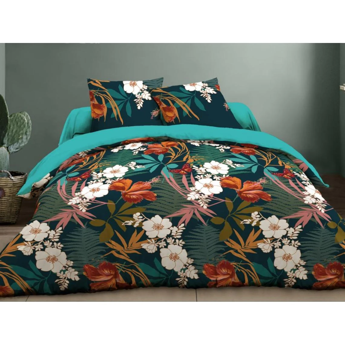 Vente-unique Parure De Lit En Percale De Coton 80 Fils/cm² - Housse De Couette 220... 3 Vente-unique Parure De Lit En Percale De Coton 80 Fils/cm² - Housse De Couette 220...