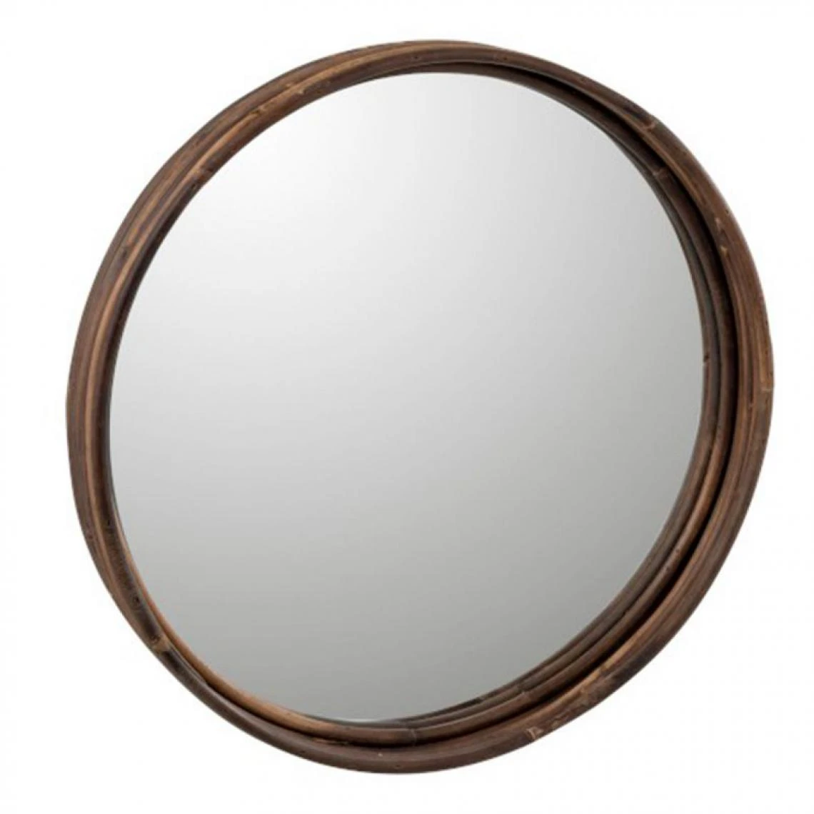 Paris Prix Plateau & Miroir Design Rond & Rotin 40cm Marron 3 Paris Prix Plateau & Miroir Design Rond & Rotin 40cm Marron