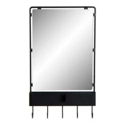 Portemanteau DKD Home Decor Noir Métal (40 X 9 X 72 Cm)