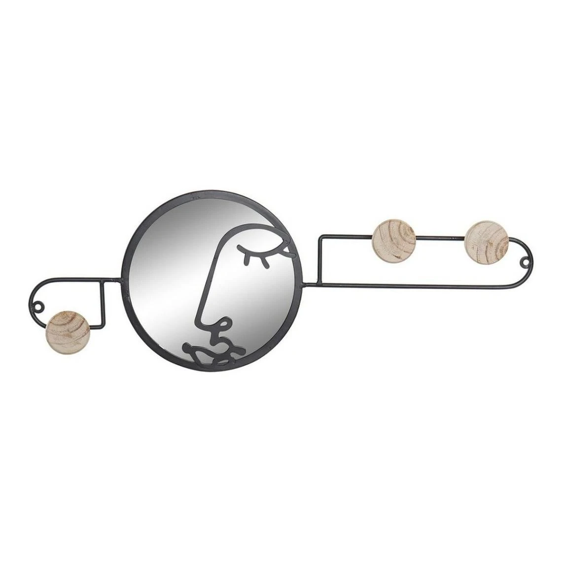 Portemanteau DKD Home Decor Noir Verre Fer Bois MDF (56 X 6 X 20.5 Cm) 3 Portemanteau DKD Home Decor Noir Verre Fer Bois MDF (56 X 6 X 20.5 Cm)