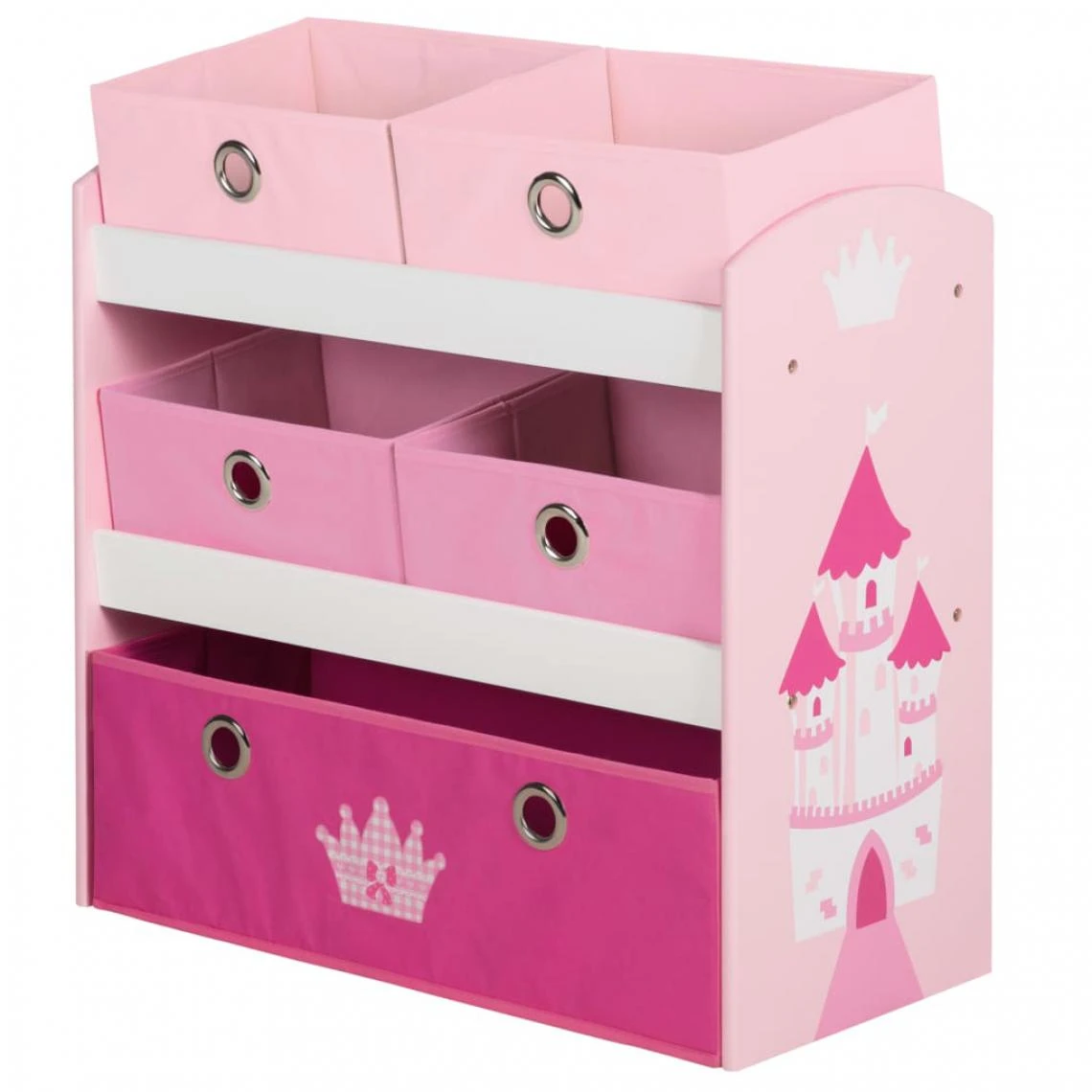 Roba Unité De Rangement Pour Jouets Crown Rose 63,5x30x60 Cm MDF 3 Roba Unité De Rangement Pour Jouets Crown Rose 63,5x30x60 Cm MDF