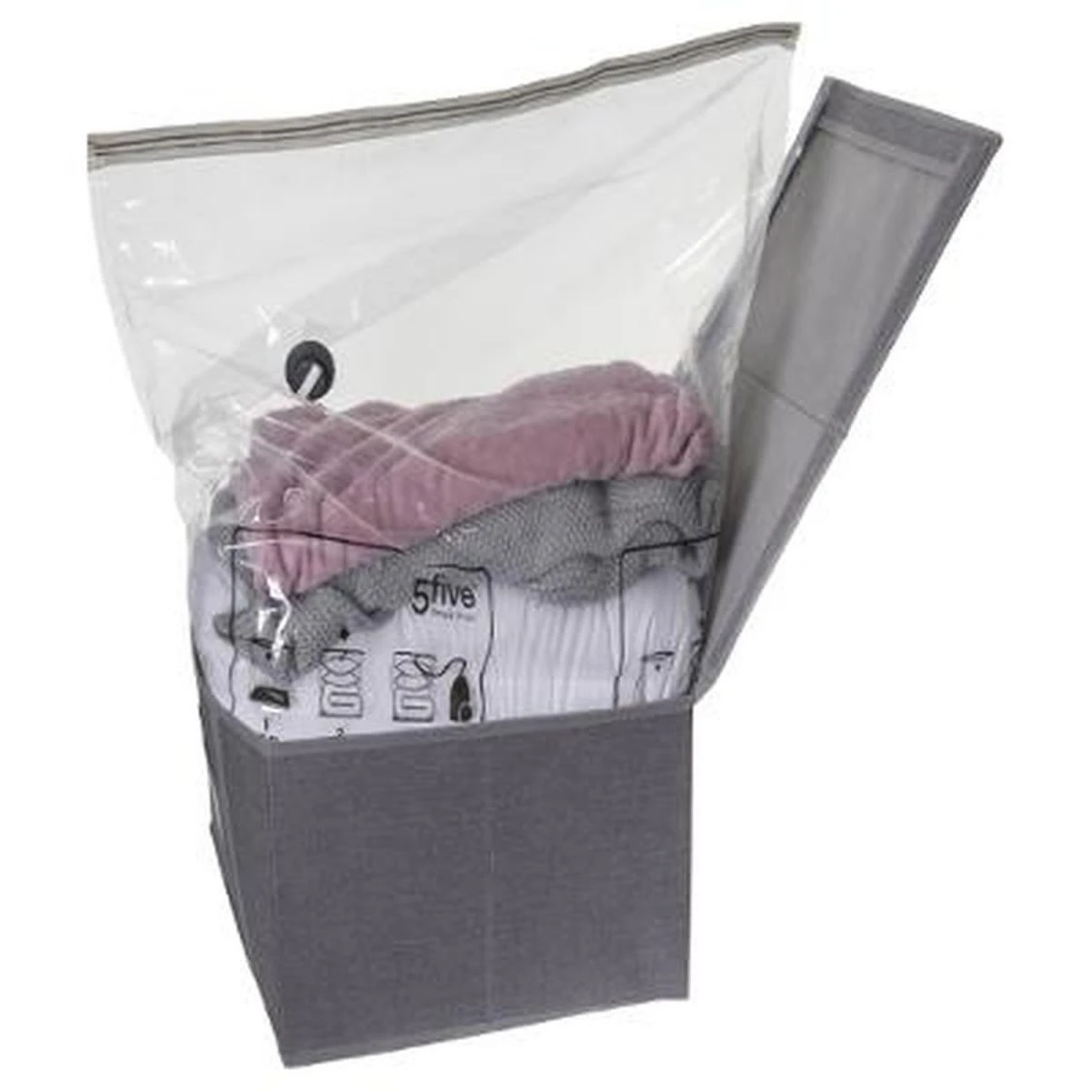 Atmosphera, Createur D'Interieur Sac Compresseur Avec Coffre De Rangement - 40 X H. 25 Cm -Gris 3 Atmosphera, Createur D'Interieur Sac Compresseur Avec Coffre De Rangement - 40 X H. 25 Cm -Gris