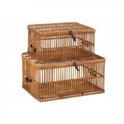 Dansmamaison Set De 2 Coffre Rotin Miel Jaune - L 77 X L 57 X H 39 Cm -magasin Vente-unique set de 2 coffre rotin miel jaune l 77 x l 57 x h 39 cm 11522648 30185602 1140x1140