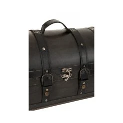 J-line Set De 2 Malles Ronde Bois Noir -magasin Vente-unique set de 2 malles ronde bois noir 3