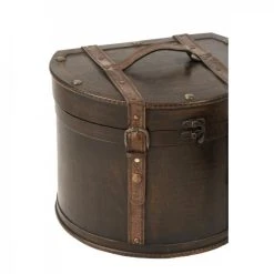 Dansmamaison Set De 2 Valises 1/2 Rond Bois Marron - L 35,5 X L 29,5 X H 27,5 Cm -magasin Vente-unique set de 2 valises 12 rond bois marron l 355 x l 295 x h 275 cm 11522650 30185612 1140x1140