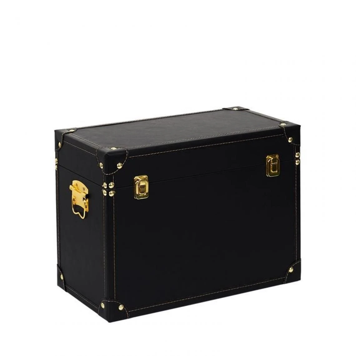 The Home Deco Factory Set De 3 Malles Décoratives Noires Et Dorées. 7 The Home Deco Factory Set De 3 Malles Décoratives Noires Et Dorées. – Image 5