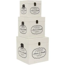 The Home Deco Factory Set De 3 Malles En Bois Charme.