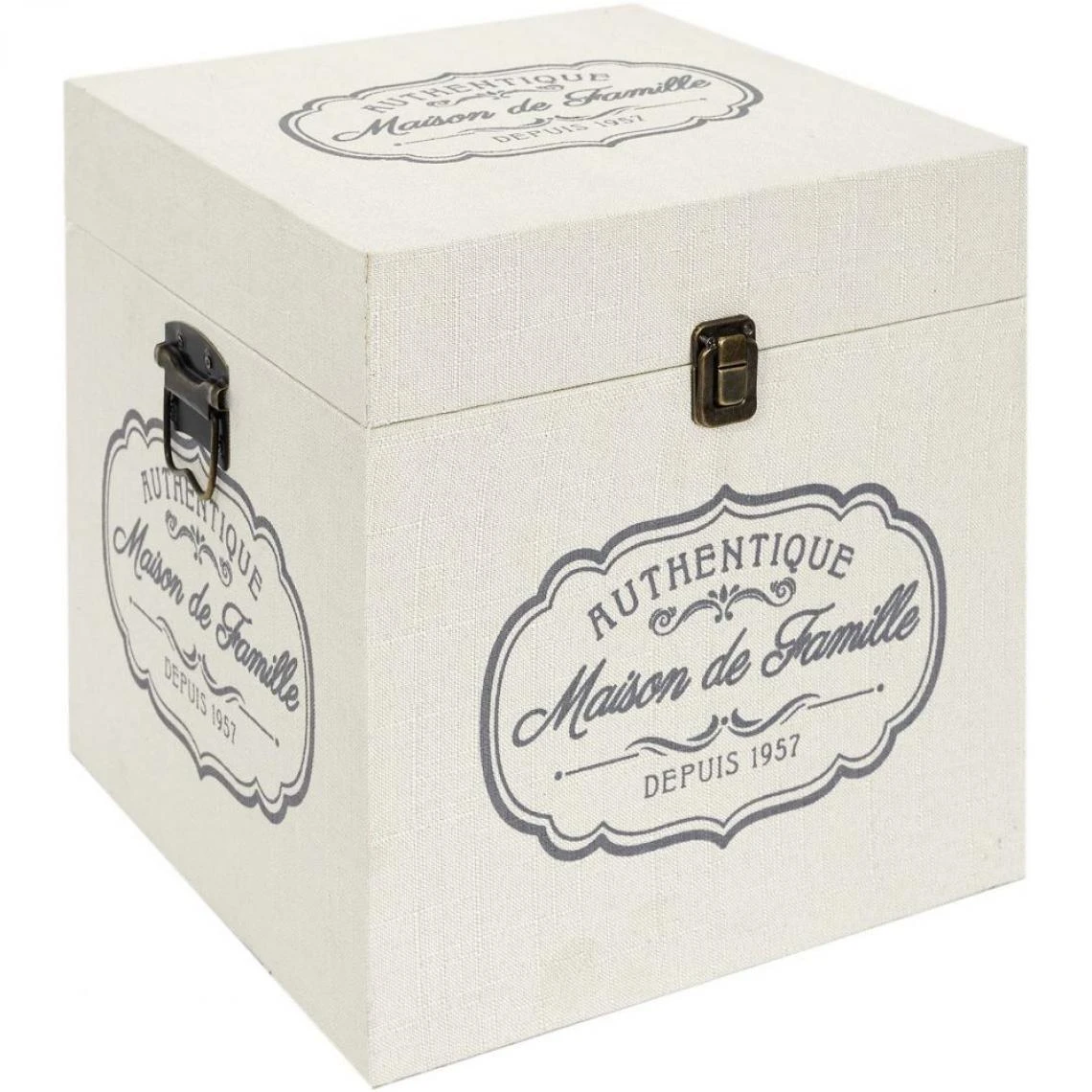 The Home Deco Factory Set De 3 Malles En Bois Charme. 6 The Home Deco Factory Set De 3 Malles En Bois Charme. – Image 4