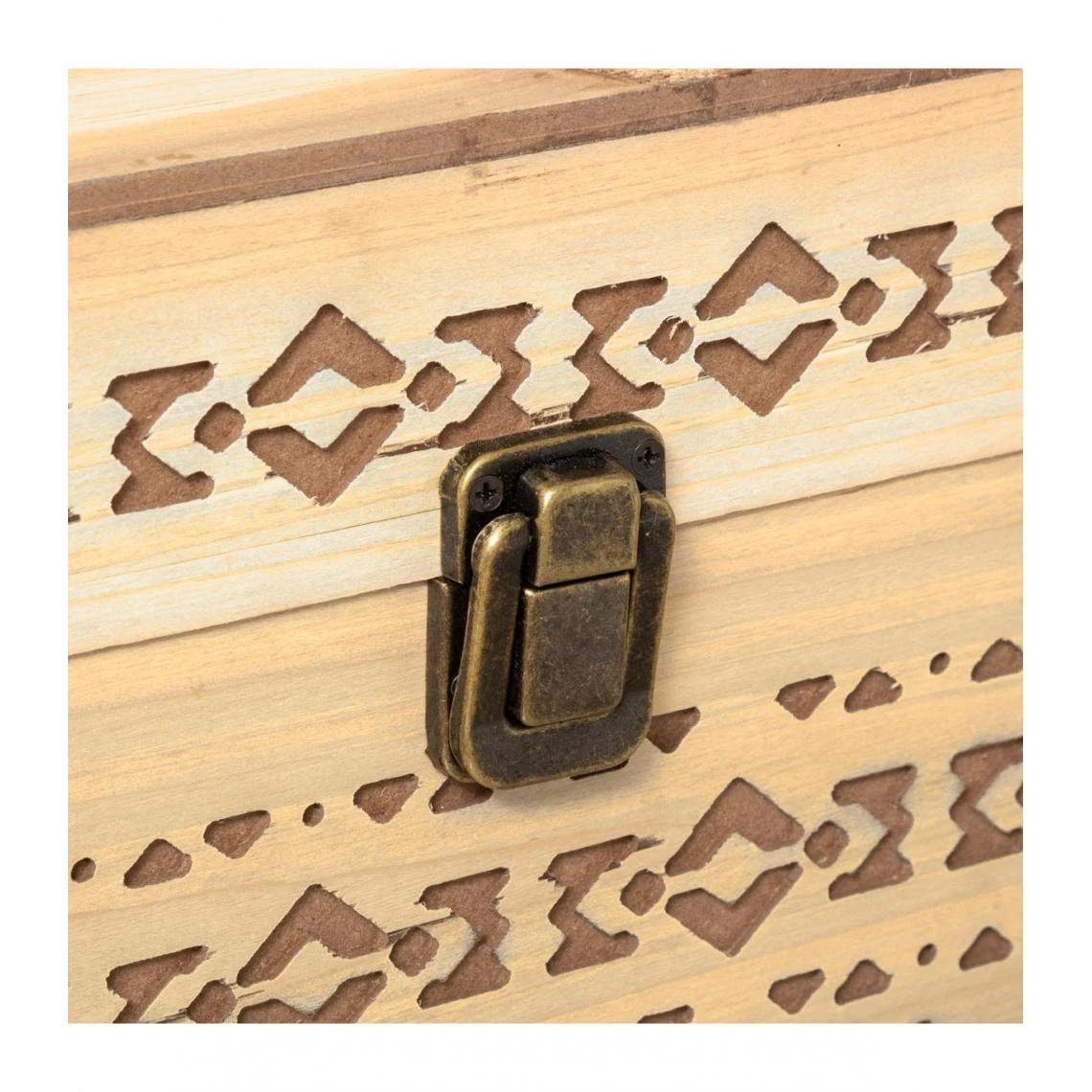 Atmosphera, Createur D'Interieur Set De 4 Malles De Rangement En Bois Sculpté 6 Atmosphera, Createur D'Interieur Set De 4 Malles De Rangement En Bois Sculpté – Image 4