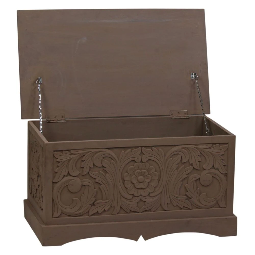 MENZZO Coffre De Rangement Tatara Marron 4 MENZZO Coffre De Rangement Tatara Marron – Image 2