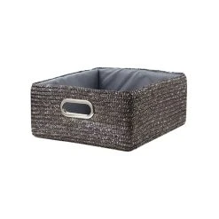 Casame Tiroir En Paille Tressé Gris Foncé Vendu Par 4 -magasin Vente-unique tiroir en paille tresse gris fonce vendu par 4