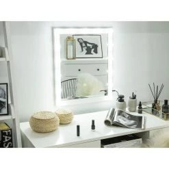 Beliani Miroir Blanc 40 X 50 Cm Avec LED ODENAS - Blanc 8 Beliani Miroir Blanc 40 X 50 Cm Avec LED ODENAS - Blanc -magasin Vente-unique undef src sa picid 756945 x 2560 type whitesh image