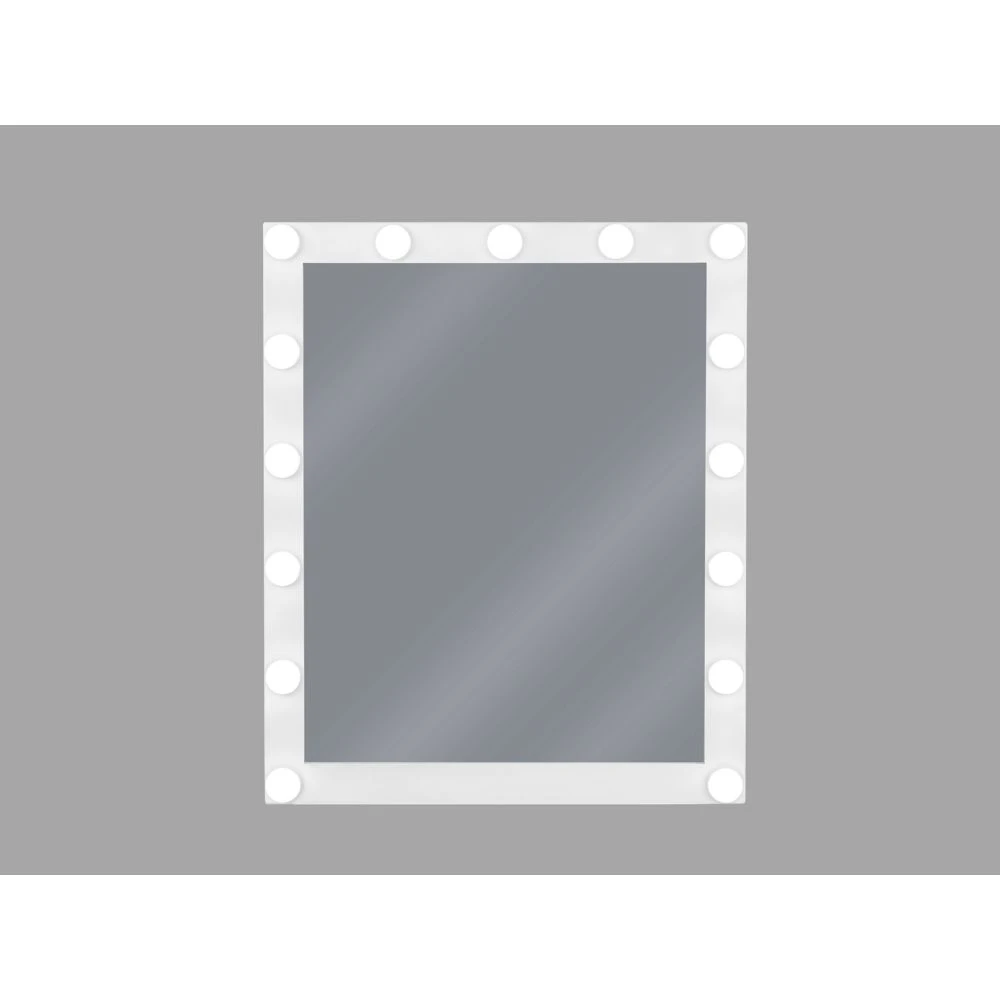 Beliani Miroir Blanc 40 X 50 Cm Avec LED ODENAS - Blanc 6 Beliani Miroir Blanc 40 X 50 Cm Avec LED ODENAS - Blanc – Image 4