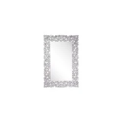 Beliani Miroir Mural Argenté 60 X 90 Cm MERNEL - Argent