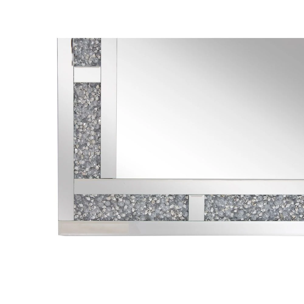 Beliani Miroir Mural Argenté 60 X 90 Cm AVRILLE - Argent 6 Beliani Miroir Mural Argenté 60 X 90 Cm AVRILLE - Argent – Image 4