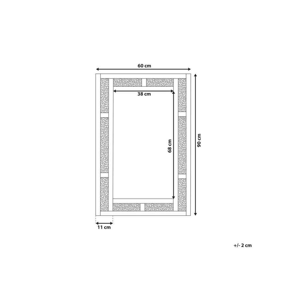 Beliani Miroir Mural Argenté 60 X 90 Cm AVRILLE - Argent 4 Beliani Miroir Mural Argenté 60 X 90 Cm AVRILLE - Argent – Image 2