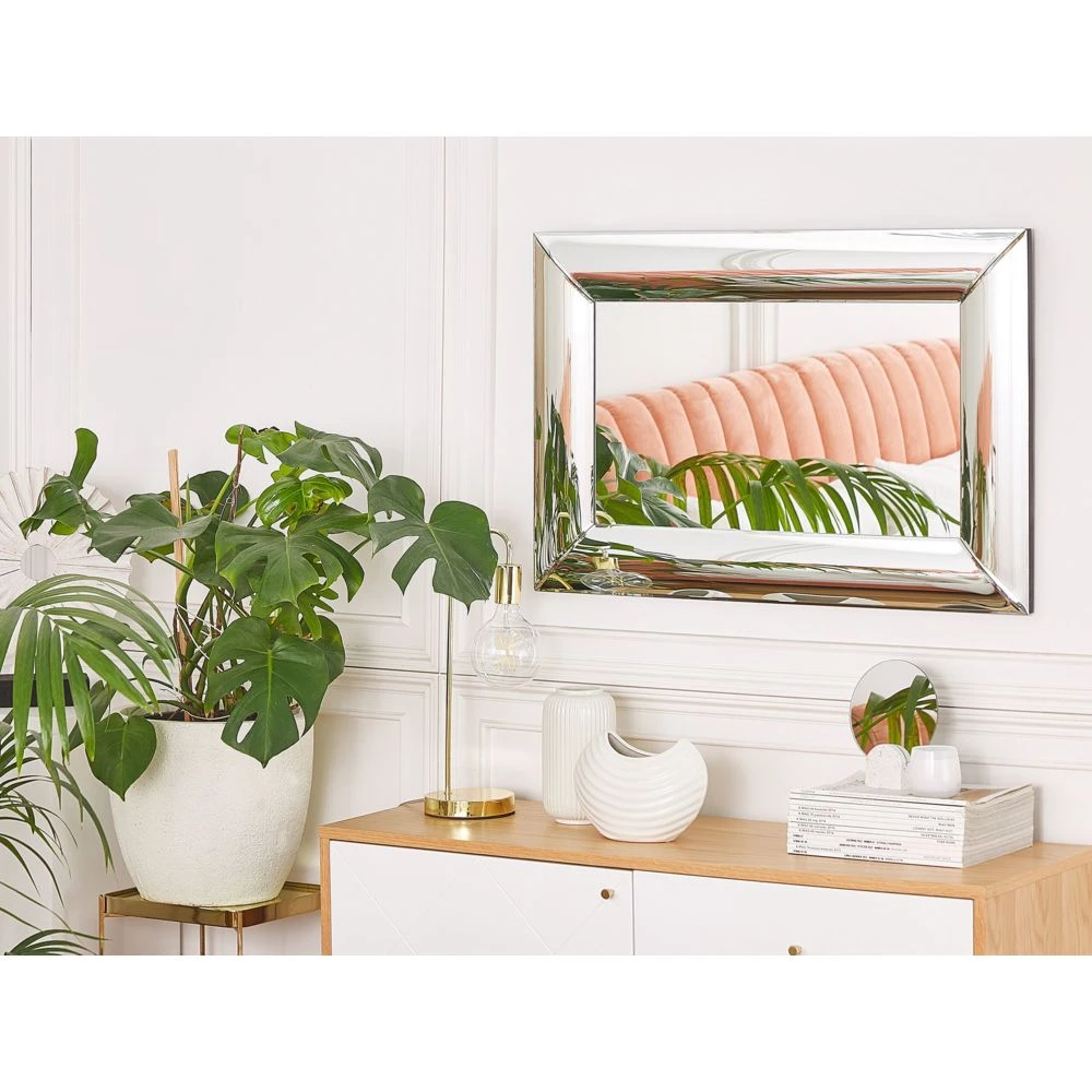 Beliani Miroir Mural Argenté 60 X 90 Cm BODILIS - Argent 5 Beliani Miroir Mural Argenté 60 X 90 Cm BODILIS - Argent – Image 3