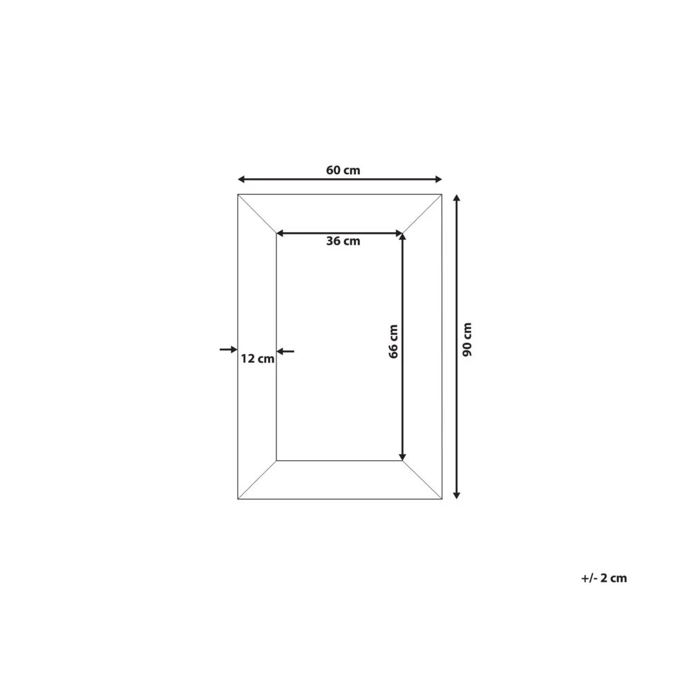 Beliani Miroir Mural Argenté 60 X 90 Cm BODILIS - Argent 4 Beliani Miroir Mural Argenté 60 X 90 Cm BODILIS - Argent – Image 2