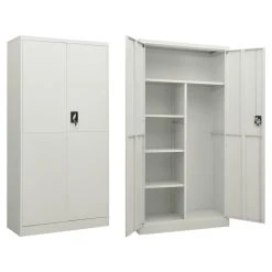 VidaXL Armoire à Casiers Gris Clair 90x40x180 Cm Acier