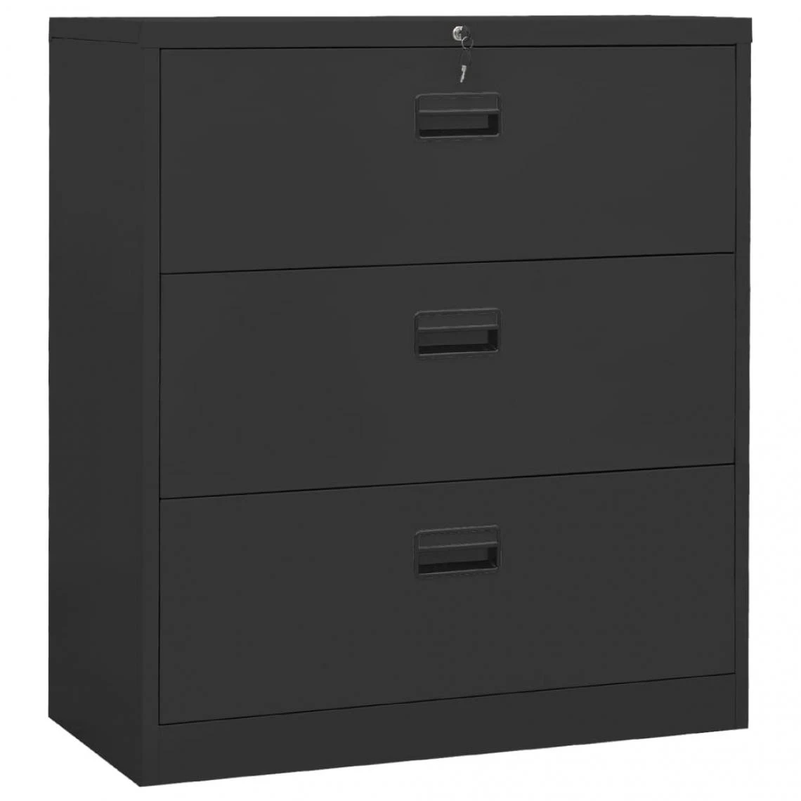 VidaXL Classeur Anthracite 90x46x103 Cm Acier 3 VidaXL Classeur Anthracite 90x46x103 Cm Acier