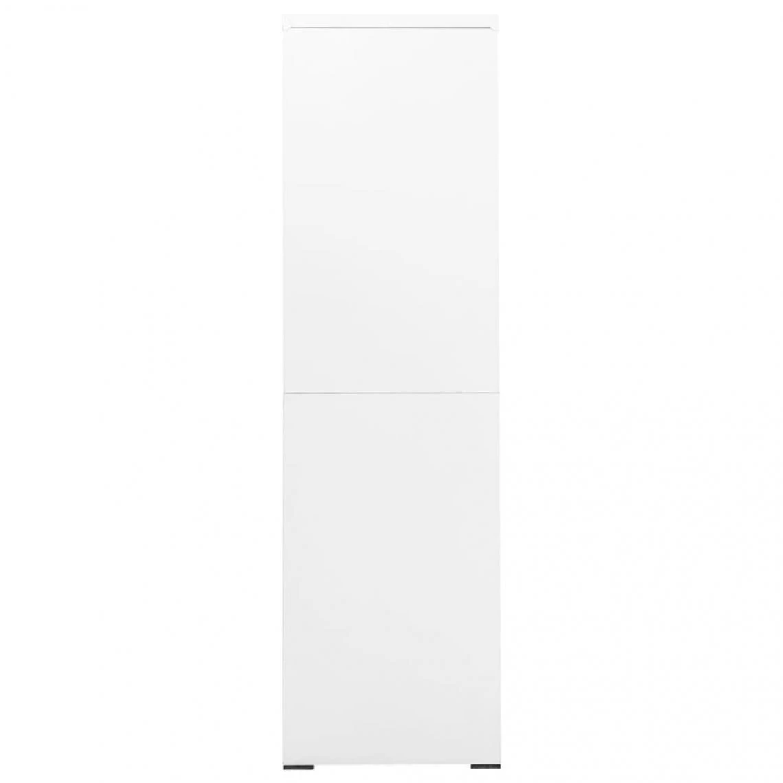 VidaXL Classeur Blanc 90x46x164 Cm Acier 6 VidaXL Classeur Blanc 90x46x164 Cm Acier – Image 4