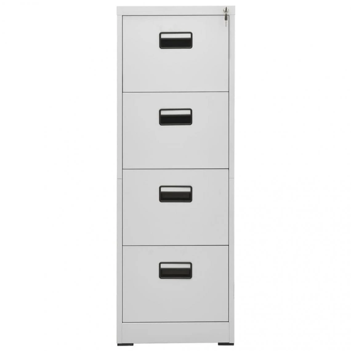 VidaXL Classeur Gris Clair 46x62x133 Cm Acier 4 VidaXL Classeur Gris Clair 46x62x133 Cm Acier – Image 2