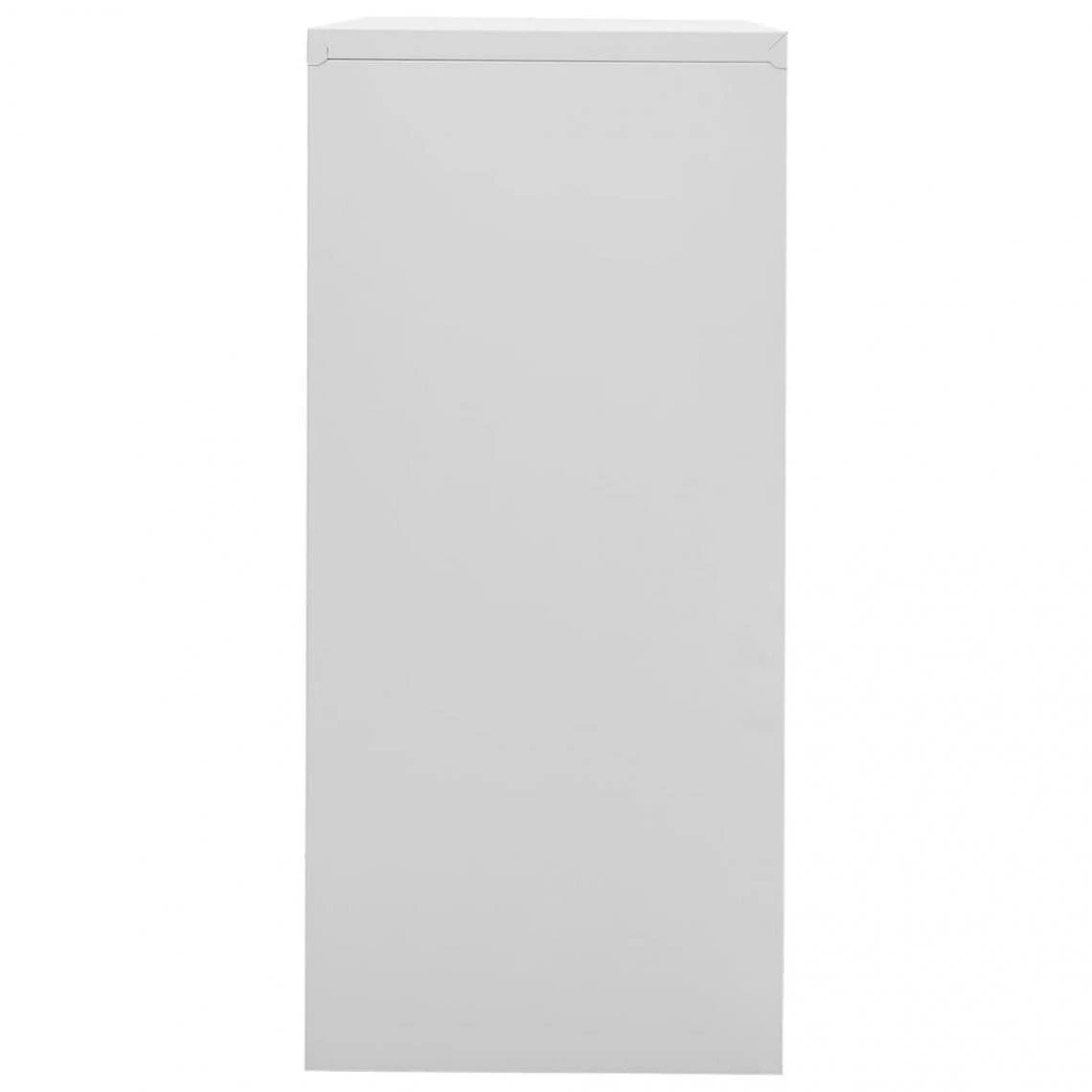 VidaXL Classeur Gris Clair 90x46x103 Cm Acier 5 VidaXL Classeur Gris Clair 90x46x103 Cm Acier – Image 3