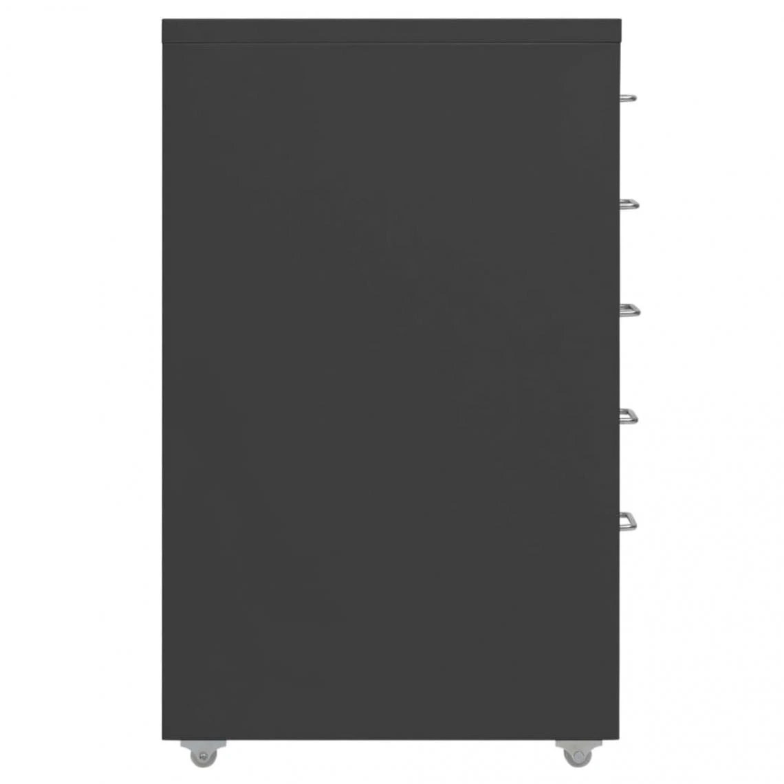 VidaXL Classeur Mobile Anthracite 28x41x69 Cm Métal 5 VidaXL Classeur Mobile Anthracite 28x41x69 Cm Métal – Image 3