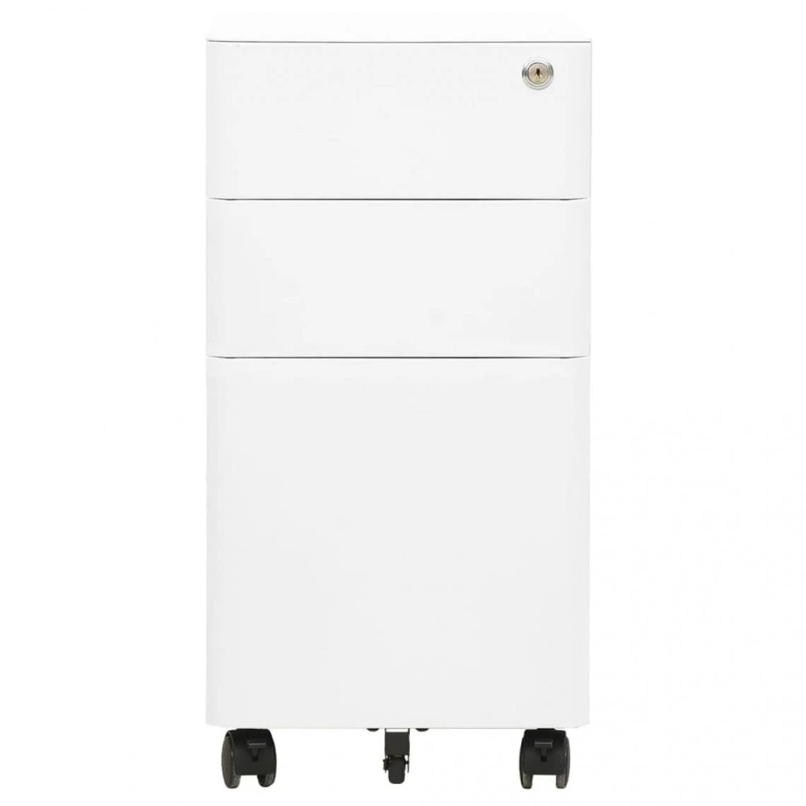 VidaXL Classeur Mobile Blanc 30x45x59 Cm Acier 6 VidaXL Classeur Mobile Blanc 30x45x59 Cm Acier – Image 4